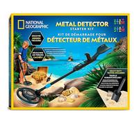NATIONAL GEOGRAPHIC Détecteur de Métaux Enfant - Kit de Détection avec Bobine Étanche de 18,8 cm et Pelle, Idéal pour la Plage et la Chasse au Trésor dès 8 Ans