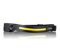 National Geographic Iluminos Stripe Lampe frontale à LED avec batterie rechargeable et capteur infrarouge pour allumer/éteindre par geste manuel