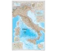 National Geographic Italy Wall Map - Classic - Laminated (23.25 X 34.25 In)