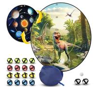 National Geographic Jeu de Cible pour Enfants - Jeu de Balles Velcro avec Cible Réversible de 71 cm et Balles Adhérentes en 4 Couleurs, Jeu de Fléchettes Enfants, Cible de Fléchettes pour Enfants