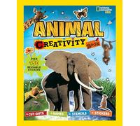National Geographic Kids – Livre de créativité animale : découpages, jeux, pochoirs, autocollants