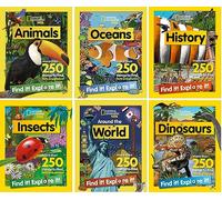 National Geographic Kids Find it! Explore it! 6 Books Collection Set(Animals, Oceans, History, Insects, Around the World & Dinosaurs) ( More Than 250 Things to find,Facts and Photos!)
