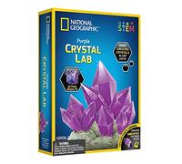 National Geographic Kit de Culture en Cristal pour Enfants - Kits scientifiques éducatifs pour Enfants à partir de 8 Ans avec Cristaux Violets éblouissants et spécimen d'améthyste Authentique |