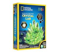 National Geographic Kit de Culture en Cristal pour Enfants - Kits scientifiques éducatifs pour Enfants de 8 Ans avec Cristaux Verts phosphorescents et géode Authentique | Cadeaux STEM pour garçons et