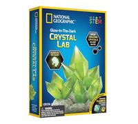 National Geographic Kit de Culture en Cristal pour Enfants - Kits scientifiques éducatifs pour Enfants de 8 Ans avec Cristaux Verts phosphorescents et géode Authentique | Cadeaux STEM pour garçons et