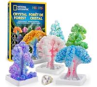 National Geographic Kit de Loisirs Créatifs pour Enfants - Kit de Culture de Cristaux, Faites Pousser 6 Arbres en Cristal en 6 Heures, Fournitures Artistiques, Géode, Kit STEM
