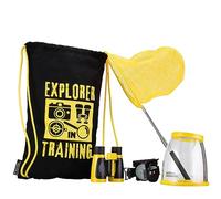 NATIONAL GEOGRAPHIC Kit d'Exploration pour Enfants: Ensemble d'Aventure INCL. Jumelles, Boussole, Filet de Capture, Loupe & Sac - Plongez-Vous dans la Nature!