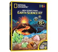 National Geographic Kit Scientifique - Plus de 15 Activités Scientifiques STEM - Culture de Cristal, Lave Volcanique, Kit de Fouille x2, 10 Spécimens Authentiques, EXCLUSIVITÉ Amazon