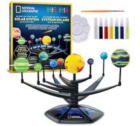National Geographic Maquette du Système Solaire Lumineuse pour Enfants - Construis et Peins Un Modèle 3D avec Bras Mobiles, Projet STEM pour Enfants de 8 à 12 Ans