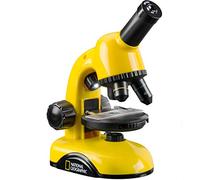 National Geographic Microscope 40x-800x avec Support pour Appareil Photo et Accessoires pour Démarrage Facile au Microcosmos Jaune