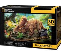 National Geographic - Puzzle 3D Triceratops Puzzle 3D Enfant Puzzles 3D Dinosaure De National Geographic Puzzles 3D Modèles À Assembler 44 Pièces