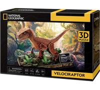 National Geographic - Puzzle 3D Velociraptor Puzzle 3D Enfant Puzzles 3D Dinosaure De National Geographic Puzzles 3D Modèle À Assembler Dinosaure 63 Pièces