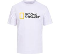 National Geographic Short Sleeve Men's T-Shirts Men's Unisex Tee Shirt White Size M