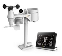 NATIONAL GEOGRAPHIC Station météo radio SC avec capteur extérieur 8-en-1 et changement de couleur