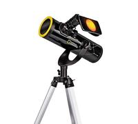 National Geographic – Télescope 76/350 – Trépied, Support smartphone, Filtre solaire pour le Soleil