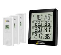 NATIONAL GEOGRAPHIC Thermohygromètre pour 4 points de mesure