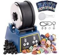 National Geographic Kit de culbuteur de Roches - très Grande capacité de 1,36 kg, 1,36 kg de Pierres précieuses brutes, 4 Grains de Polissage, fermoirs à Bijoux, Un kit Scientifique et éducatif STEM
