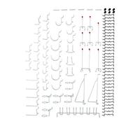 National Hardware - Crochets pour Panneau Perforé, 51 Pièces, Zinc, Plaqué Zinc, 1.5 livres, 4 x 10.5 x 2 pouces, 35 livres max, Moderne, Portable, Montage Mural, Plastique 100%