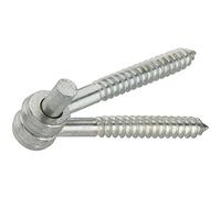 National Hardware N131-136 295 Lot de 2 charnières à crochet à vis plaqué zinc, 1,27 x 10,2 cm