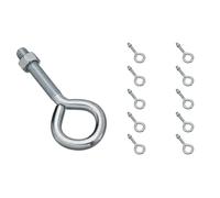 National Hardware Stanley N347-252 2160 Lot de 10 boulons à œil plaqués zinc, 0,95 x 10,2 cm