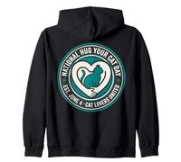 National Hug Your Cat Day 4 Juin Cat Lovers Retro Vintage Sweat à Capuche