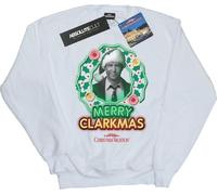 National Lampoon's Christmas Vacation - "Greyscale Clarkmas" Sweat-shirt pour hommes - design de Noël BI2089 (S) (Blanc)