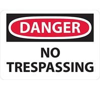 National Marker D81RB Panneau de signalisation en plastique rigide avec inscription « No Trespassing » 25,4 x 35,6 cm