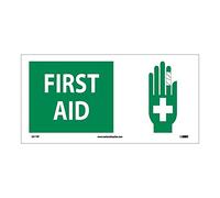 National Marker SA119P Panneau avec inscription « First Aid » en vinyle PS 17,8 x 43,2 cm