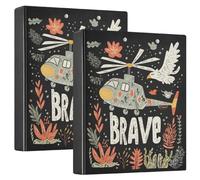 National Memorial Day A Hélicoptère Bird 1,5 pouces, 3 anneaux avec presse-papiers, lot de 1/2 classeurs de bureau, fournitures de 200 feuilles