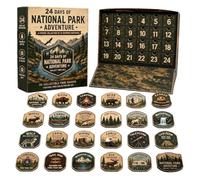 National Park Countdown Calendar 2026, 24 Day Christmas Pin Collection Box | Funny 2D Park Pins Offer Daily Holiday Surprises Colorful Collectible Set Adds Festive Fun With Kids School Parties Stockings