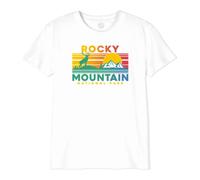 National Park « Rocky Mountain » BONAPADTS010 T-Shirt Garçon, Blanc, Taille 10 Ans