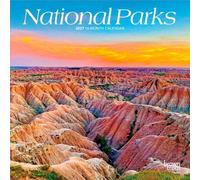 National Parks | 2027 7 x 14 Inch (Hanging) Monthly Mini Wall Calendar | BrownTrout | Scenic Yosemite Yellowstone Nature