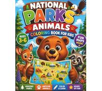 National Parks Animals Coloring Book For Kids: Bold & Simple Wildlife Adventure with USA Maps and Interactive QR Codes for Toddlers, Preschoolers, and Kids Ages 3-6