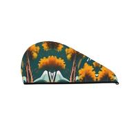 National Parks Sunshine Trees SamLng Coral Velvet Dry Hair Cap - Parfait pour la maison, les voyages, les fêtes à la piscine, les plages, les bains et plus encore