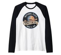 National Pluto Demotion Day Vintage Space Nerd Drôle Manche Raglan