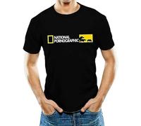 National Pornographic Mens T-Shirt Cotton Unisex Black Tee Tops M