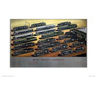 Affiche - Pyramid - British Locomotive - National Railway Museum - Avec Passe-Partout - 30x40cm G
