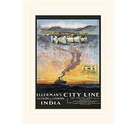 National Railway Museum Glasgow and Liverpool to India 30 x 40 cm montée d'impression