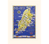National Railway Museum Isle of Man (Map) 30 x 40 cm montée d'impression
