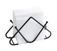 National Soporter Black Metal Standing, serviette verticale, donateur de mouchoirs indépendants, support vertical de serviettes modernes pour décorer un restaurant, un café, 11,5 x 17 cm