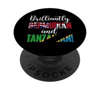 Nationalités Mixtes brillamment bermudiennes et tanzaniennes PopSockets PopGrip Adhésif
