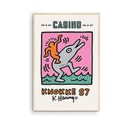 Nationcog Keith Haring Casino Knokke 1987 Poster d'exposition Pop Art contemporain Street Art Célèbre œuvre d'art contemporain, art de rue, poster mural de galerie, poster (sans cadre) 28,9 x 35,6 cm
