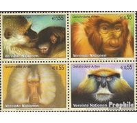 Nations Unies - Vienne 485-488 Bloc de Quatre (complète.Edition.) neuf avec Gomme Originale ** MNH 2007 Primaten (Timbres pour Les collectionneurs) Autres mammifères (singes/Dinosaures/éléphants..