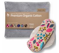 Natissy Protège-Slips Lavables en Coton Bio pour Femme, Lavables, Doux, Respirants, Sans Odeurs et Sans PUL - Pack 7 Taille S - Made in EU