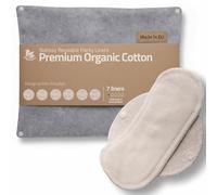 Natissy Protège-Slips Lavables en Coton Bio pour Femme, Lavables, Doux, Respirants, Sans Odeurs et Sans PUL - Pack 7 Taille S - Made in EU