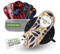 Natissy Protège-Slips Lavables en Coton Bio pour Femme, Lavables, Doux, Respirants, Sans Odeurs et Sans PUL - Pack 7 Taille M - Made in EU
