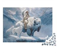 Native American Buffalo Spirit Puzzle 1000 Pièces Educa Jouet en Bois Cadeau Unique De l'art De La Décoration Jeu Éducatif Challenge Toy Adultes & Enfants des 14 Ans 70x50cm/1000pcs