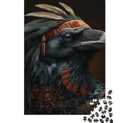 Native American Crow Art Puzzles 1000 Pieces Cadeau Unique Jeu Éducatif Challenge Toy À De Qualité Supérieure Peinture Art pour Adultes Et Enfants À Partir De 14 Ans 52x38cm/1000pcs