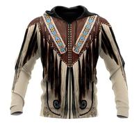 Native American Indian Tribal 3D Imprimé Fermeture Éclair Capuche Femmes Hommes Pullover À Capuche Sweatshirts Casual Veste