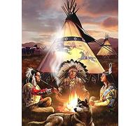 Native American Indian Tribes,Adult Jigsaw Puzzle 1000 Pieces,Suitable for Adults and Children,Paraguay South America,Paper Jigsaw Puzzle Artwork Intellectual Educational Toy Gift Y,38x52cm